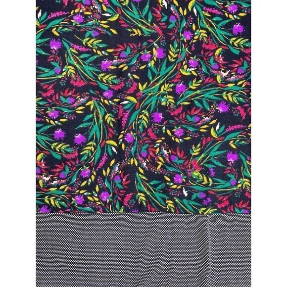 LuLaRoe Julia Dress Contrast Pattern Floral Dots Medium NEW - Picture 2 of 6